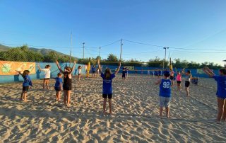 προπόνηση στην ΛΟΥΞ BEACH ARENA